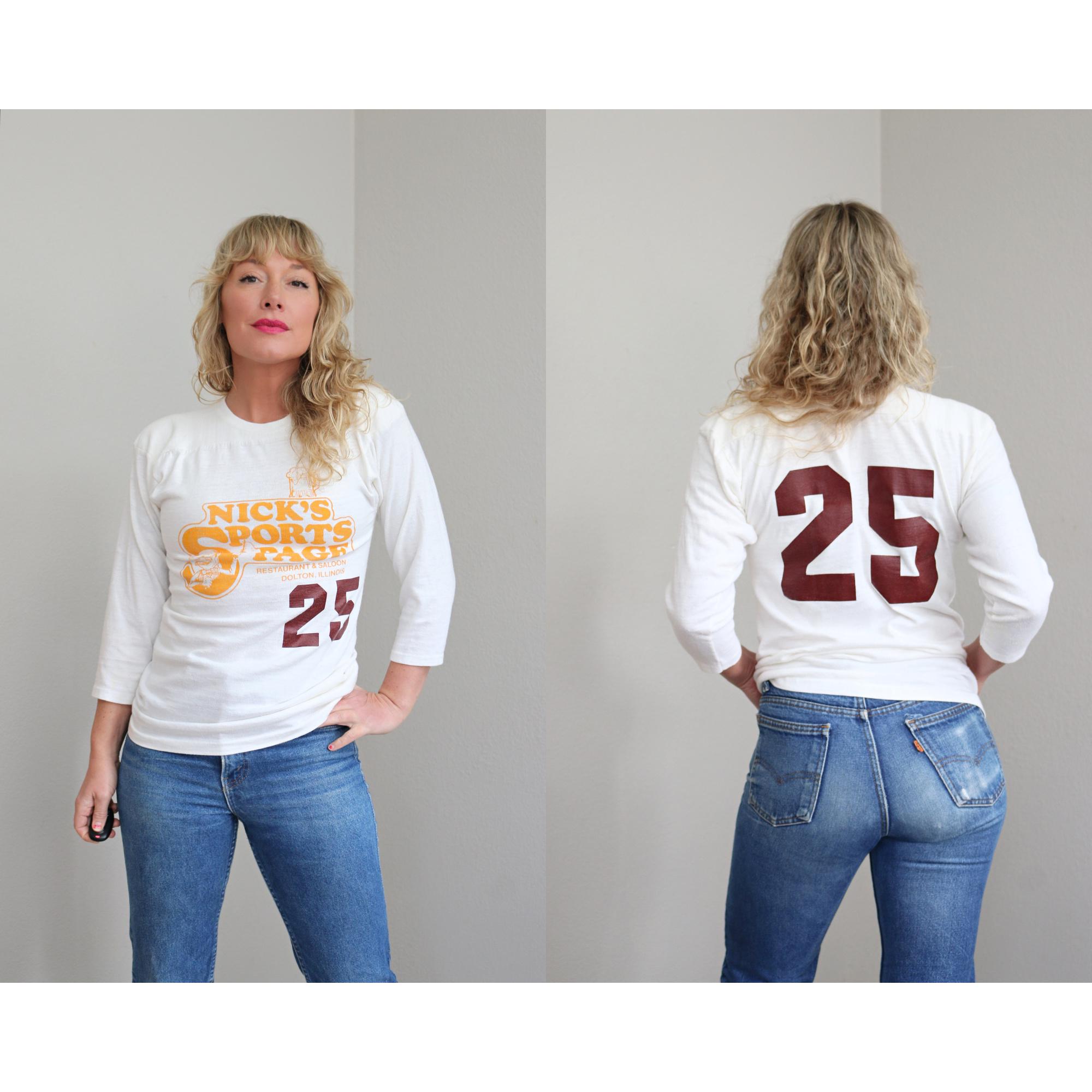 1970's Vintage Illinois Nick's Sports Saloon Soft Jersey Shirt