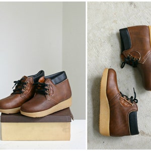 Deadstock, 1970s Brown Mountaineer Boots // Little Kids Size 10-1/2 to 11
