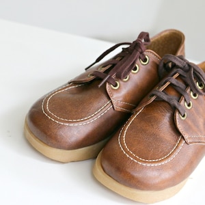 Deadstock, 1970s Brown Leather Oxfords // Little Kids Size 10-1/2 to 11 ...