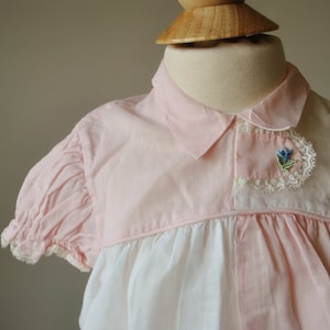 1960s Summer Flutter Blouse // Baby Size 12 months // Lightweight Top // Infant Shirt image 1