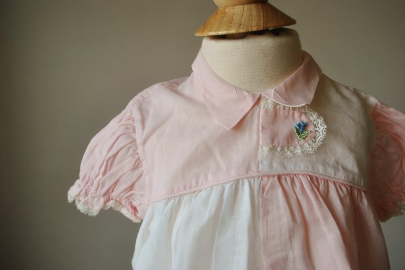 1960s Summer Flutter Blouse // Baby Size 12 months // Lightweight Top // Infant Shirt image 1