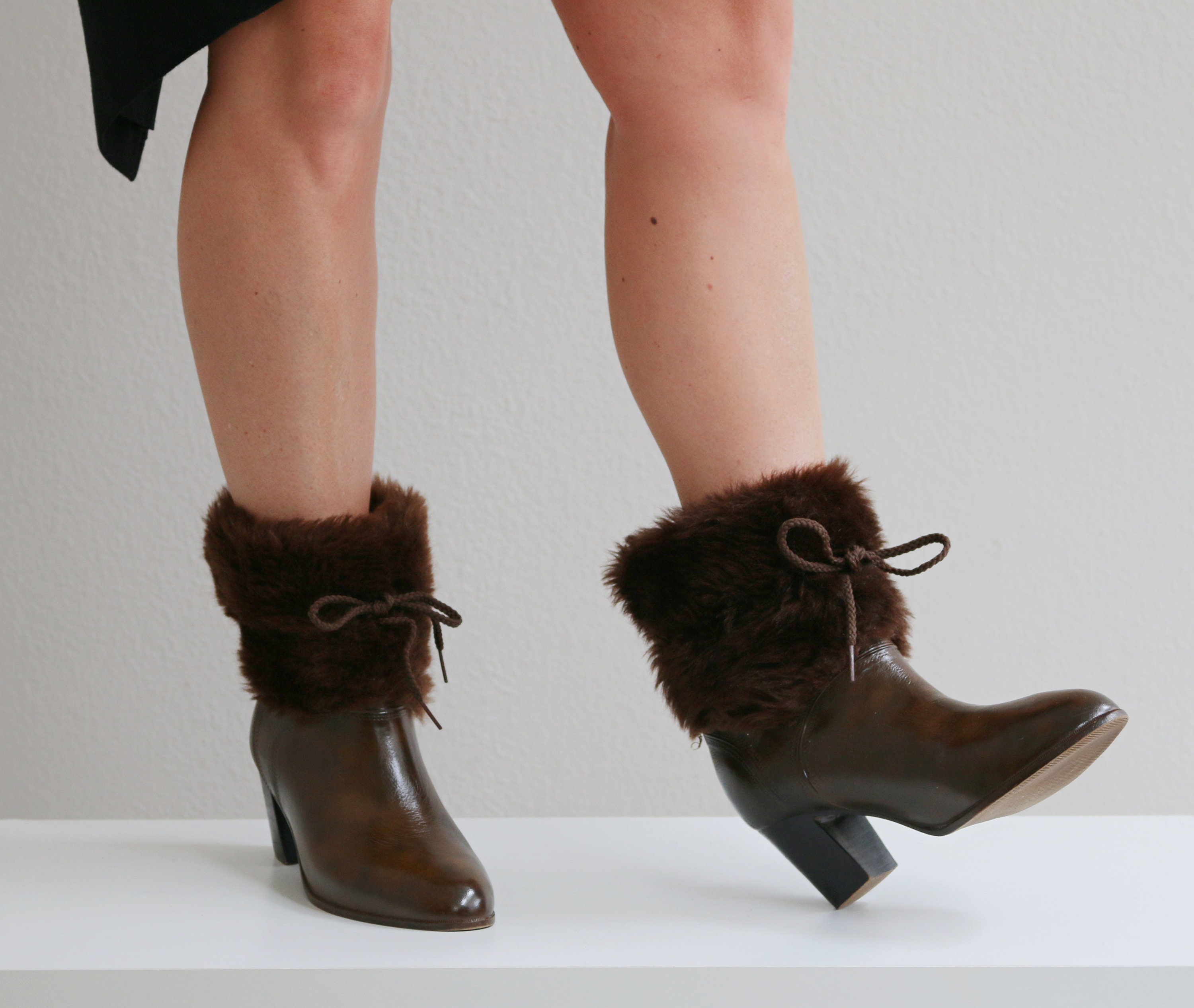 fur ankle boots for women