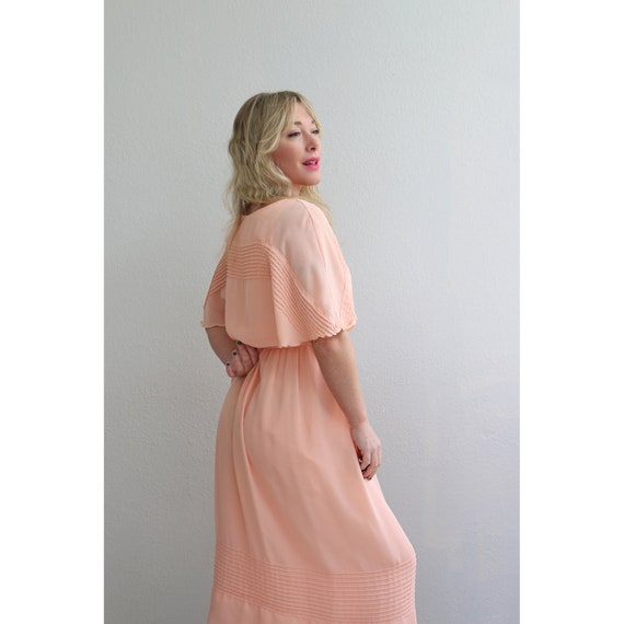 1970's Jack Bryan Designer Vintage Peachy Chiffon… - image 8