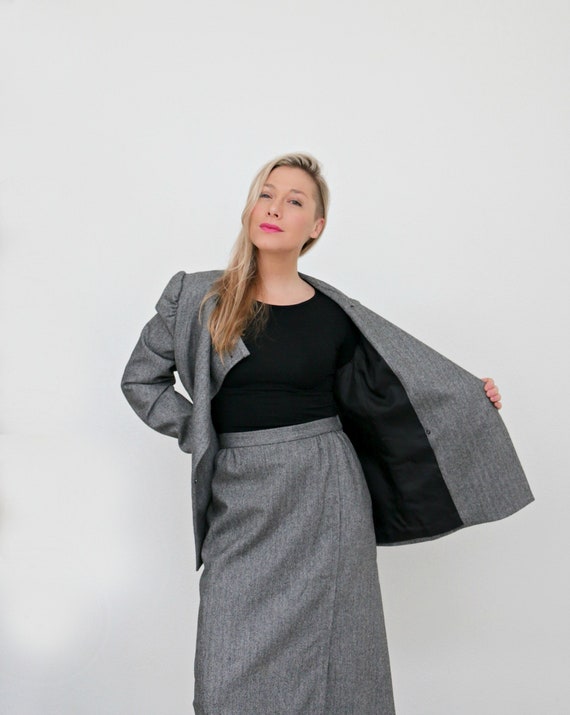 1980's Structured Modernist Suit Set // Women's S… - image 4