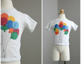 1980's Morgan Tee Shirt // Toddler Size 2T // 18 to 24 Months // Balloon // Personalized Shirt // 1970s T-shirt