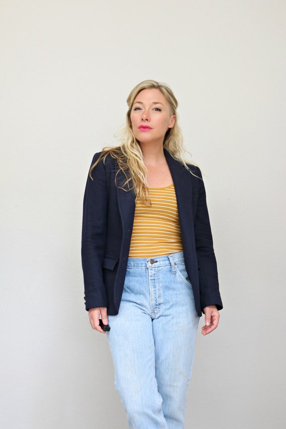 1970's The Villager Navy Wool Blazer // Size Smal… - image 4