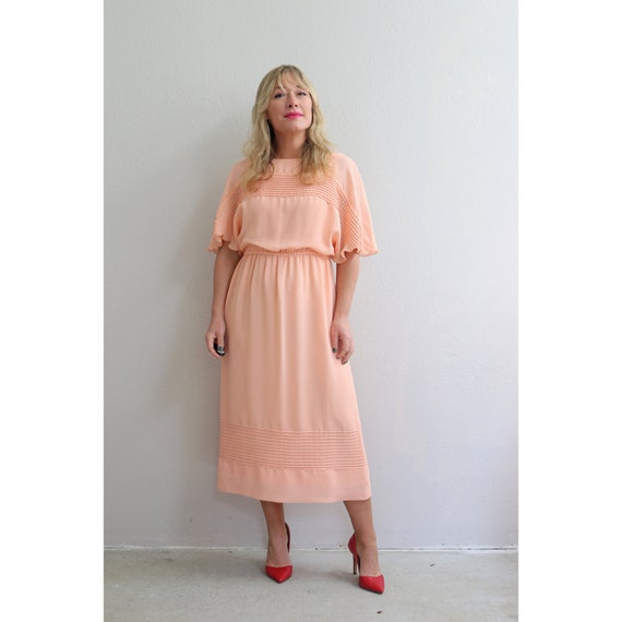 1970's Jack Bryan Designer Vintage Peachy Chiffon… - image 3