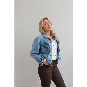 1970&#39;s Union Made Lee Denim Jacket // Women&#39;s Size Medium to Large // Men&#39;s Size Medium // Made in USA // Distressed Denim // Unisex Jacket