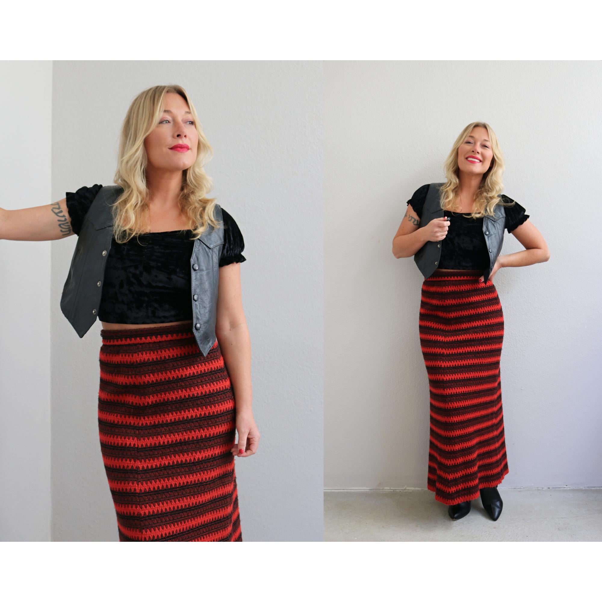 Buy Black Zig Zag Skirt Online In India India