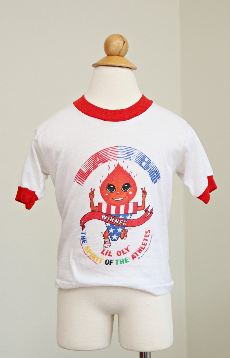 456 1980s Lil/' Oly Race T-Shirt Kid/'s Size Extra Small