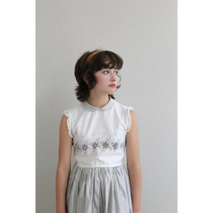 1950&#39;s Elena Pin Striped Party Dress //  Girl&#39;s Size 8 to 10 // Girls Size Medium // Fit and Flare // Flower Girl Dress // Summer Wedding