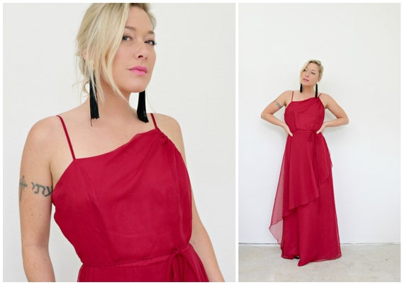 Cranberry evening shop gown