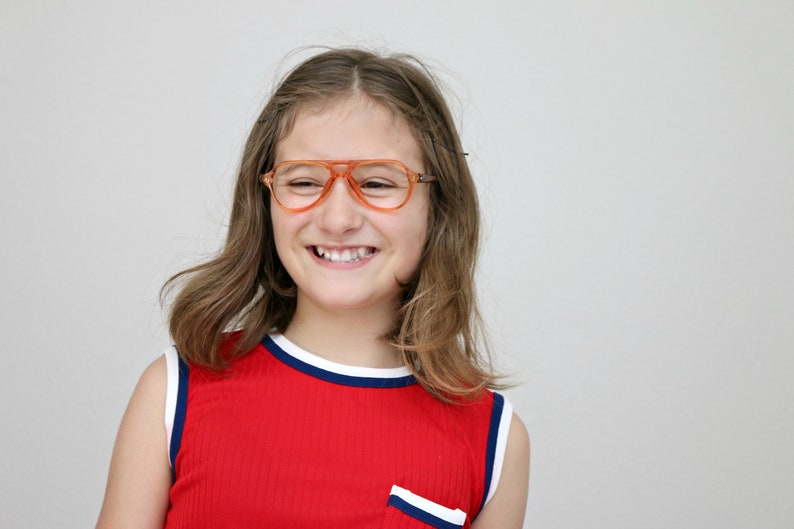 NOS, 1980's Double Bridge Diplomat Frames For Kids // Size 48-16 image 5