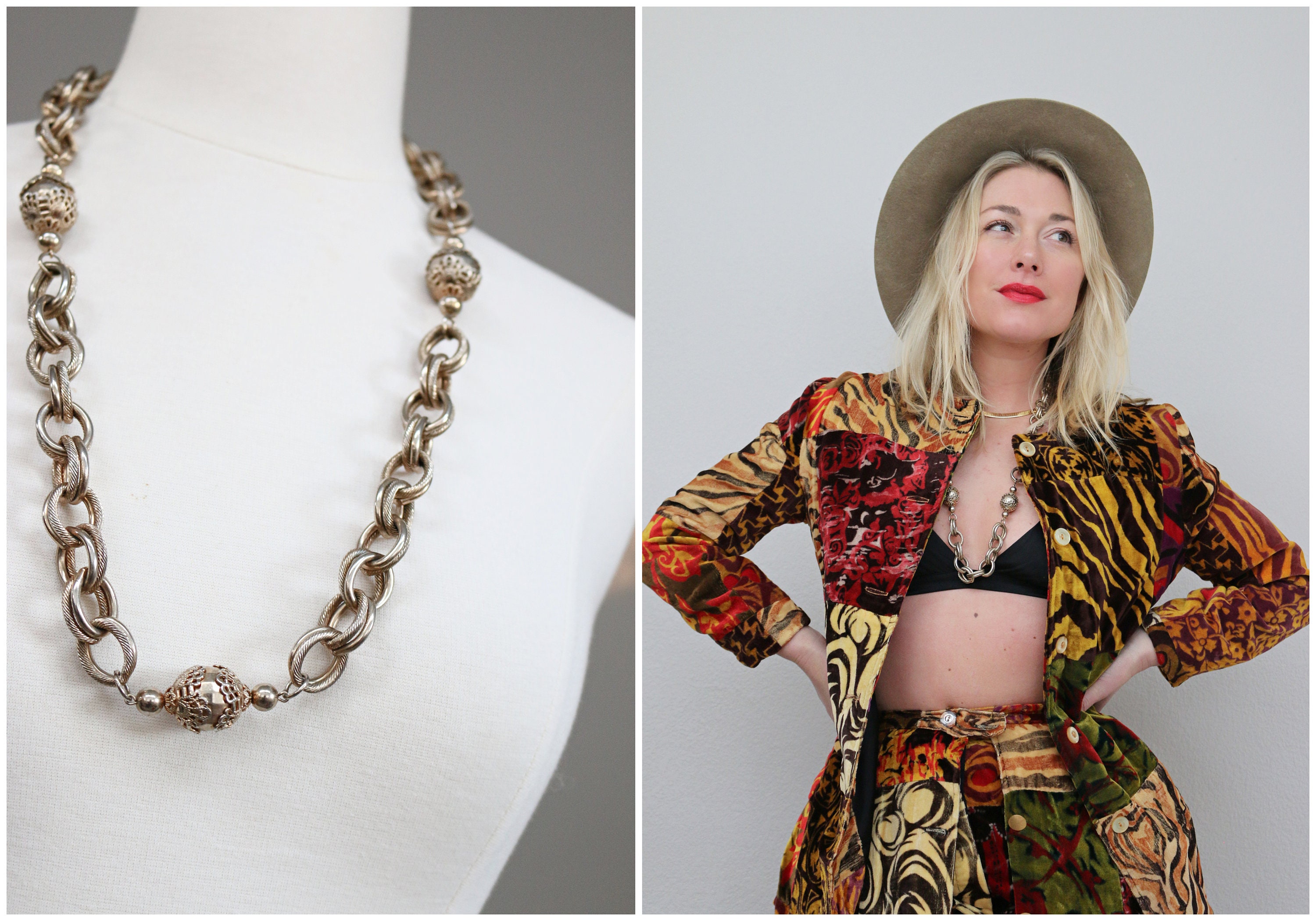 70s Gold Necklace - Etsy
