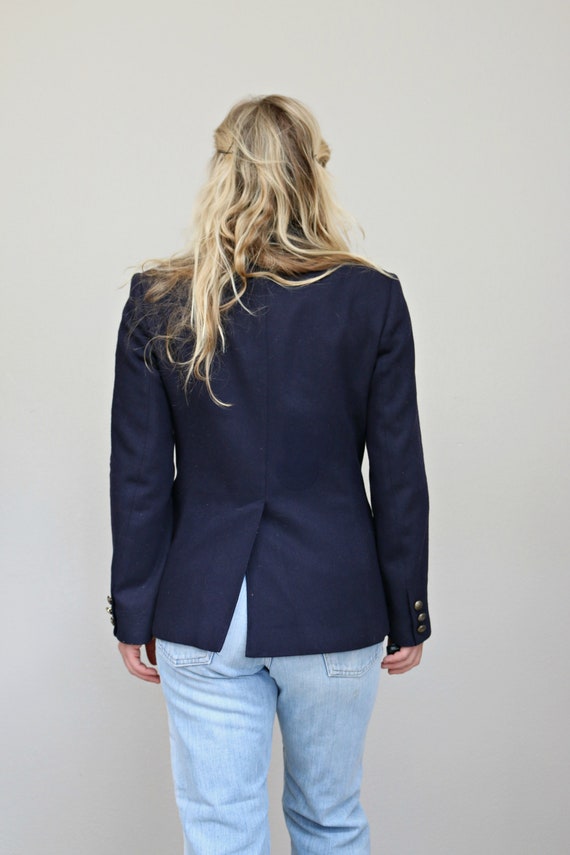 1970's The Villager Navy Wool Blazer // Size Smal… - image 7