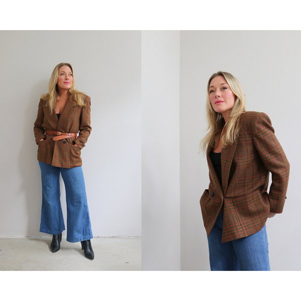 1990's Vintage Giorgio Sant'Angelo Yugoslavian Wool Blazer // Women's Size Small to Medium // High End // Designer Girogio di Sant'Angelo