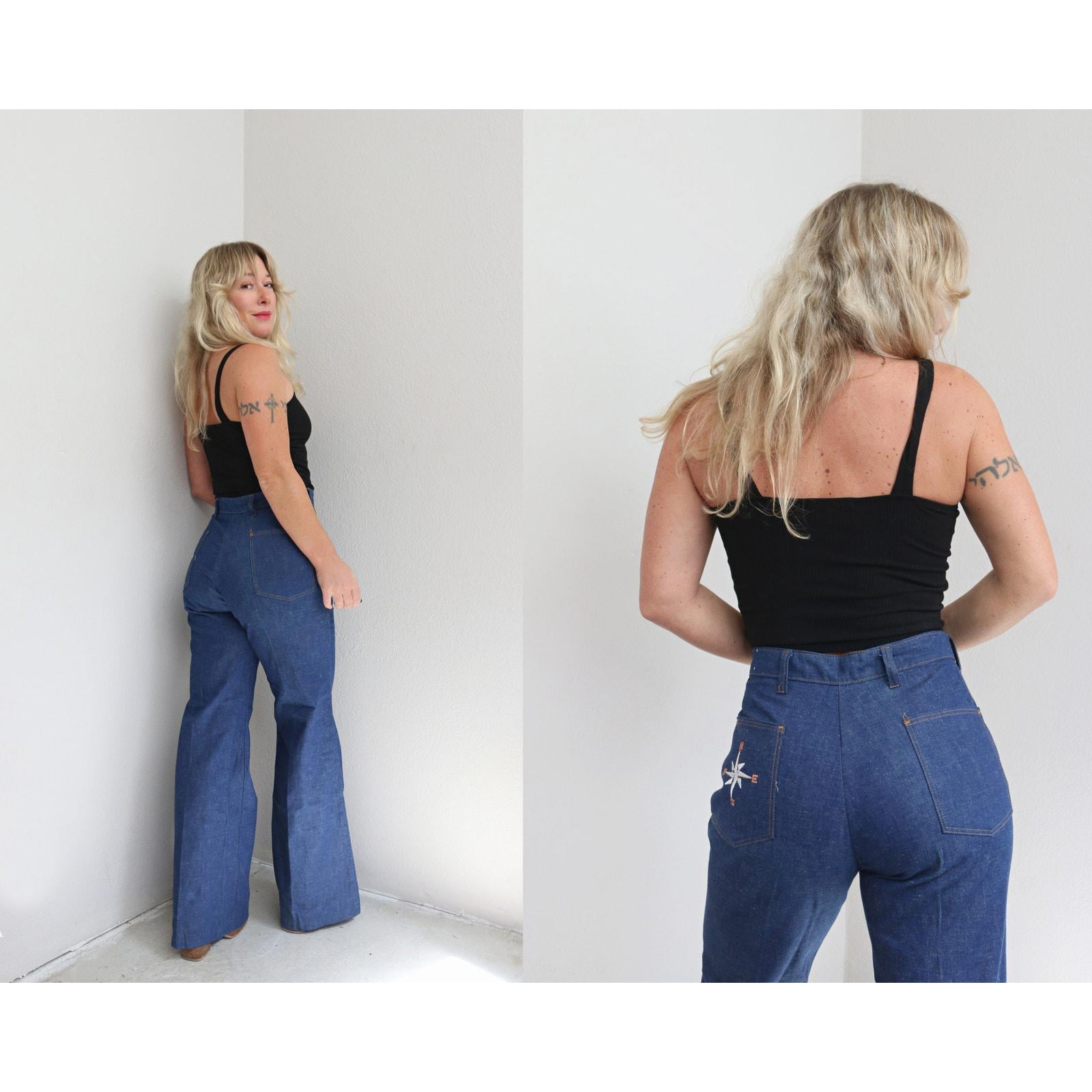 Bell Bottom Jeans - Etsy