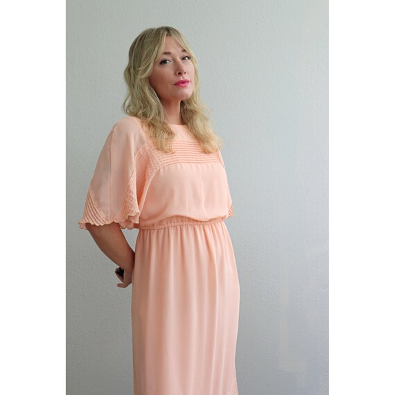 1970's Jack Bryan Designer Vintage Peachy Chiffon… - image 9