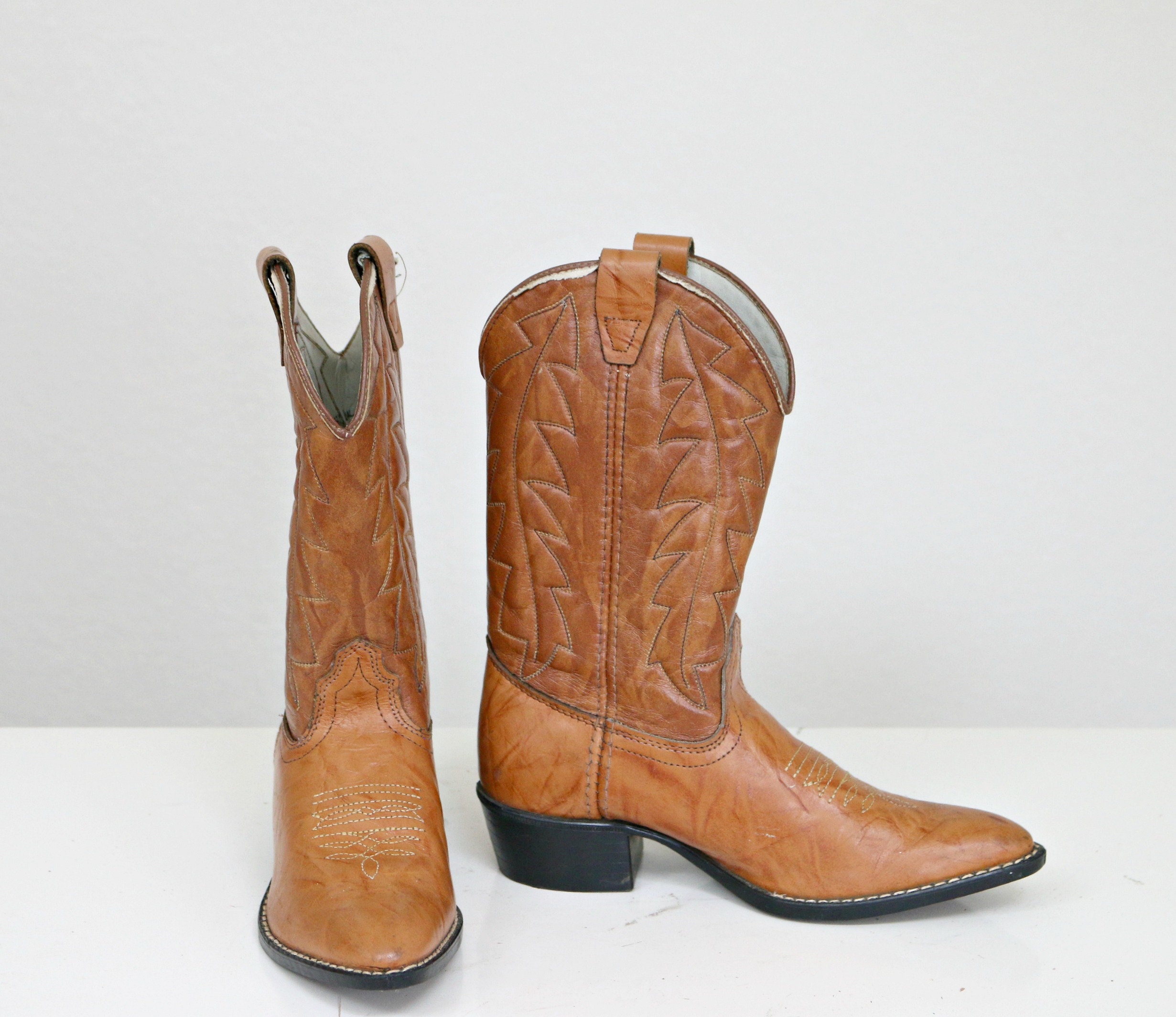 Anni 1980 Durango Cowboy stivali gioventu taglia 2 1 2 unisex stile Etsy Italia