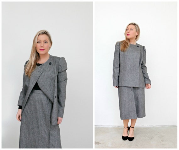 1980's Structured Modernist Suit Set // Women's S… - image 1