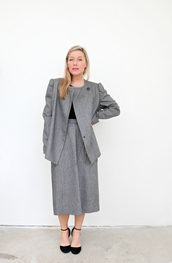 1980's Structured Modernist Suit Set // Women's S… - image 9