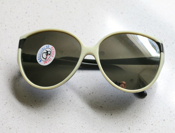 NOS, 1990s Cocoa & Cream Mirrored Sunglasses - image 5