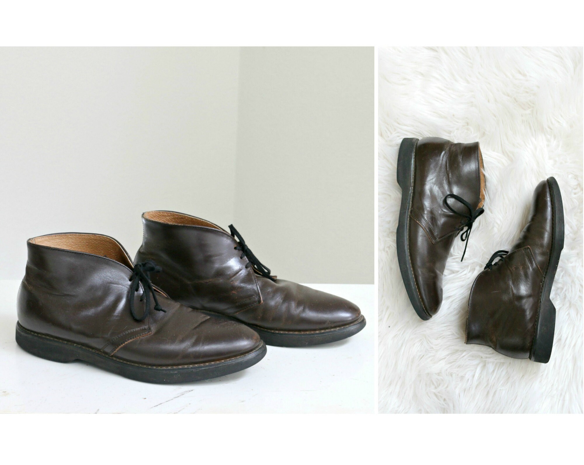 1970's USPS Postal Worker Leather Ankle Boots // Men's Etsy