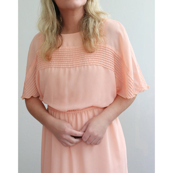 1970's Jack Bryan Designer Vintage Peachy Chiffon… - image 10