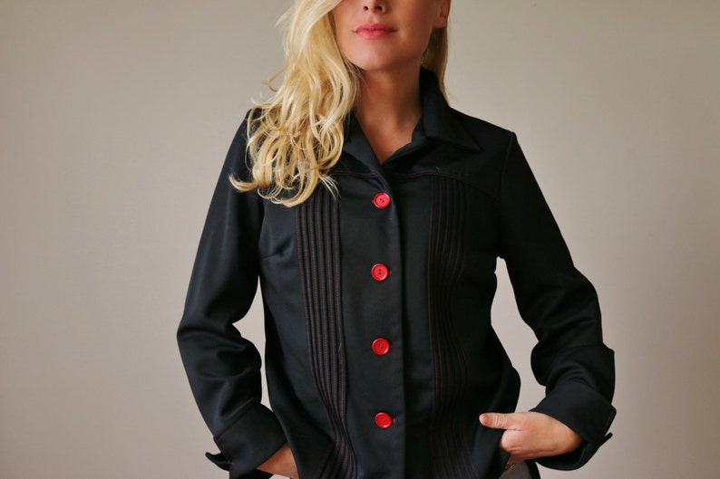 1970s Contrast Stitch Jacket Size Medium