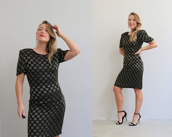 Robe de soirée Mark & John by Gopal des années 1990 // Taille pour femmes extra petite à petite // Robe de cocktail perlée de soie // Fortement perlée // 90's