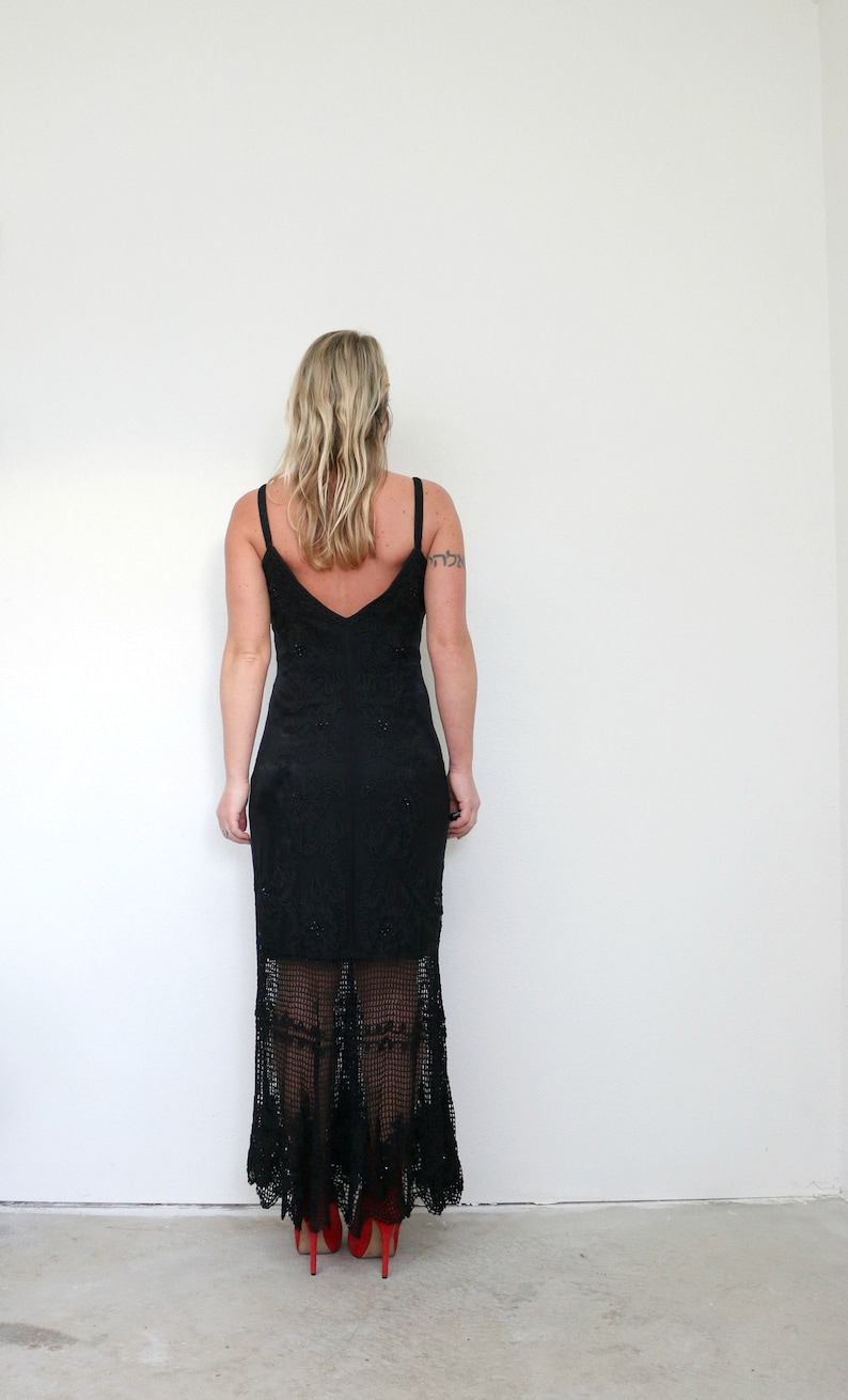 1990s Cachè Fringe Dress /// Size Small to Medium image 10