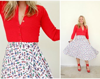 1950s Atomic Sweep Skirt // Size Double Extra Small // 24" Waist