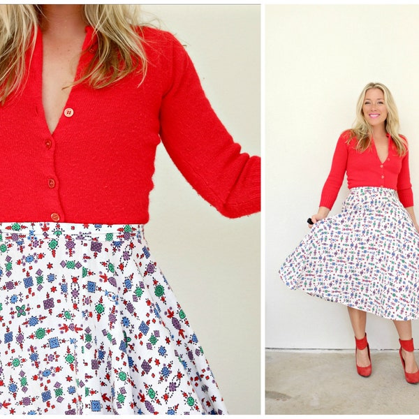 1950s Atomic Sweep Skirt // Size Double Extra Small // 24" Waist