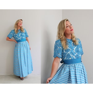1970&#39;s Designer William Pearson for I. Magnin Whimsical Dress /// Women&#39;s Size Double Extra Small to Extra Small // Alice and Wonderland