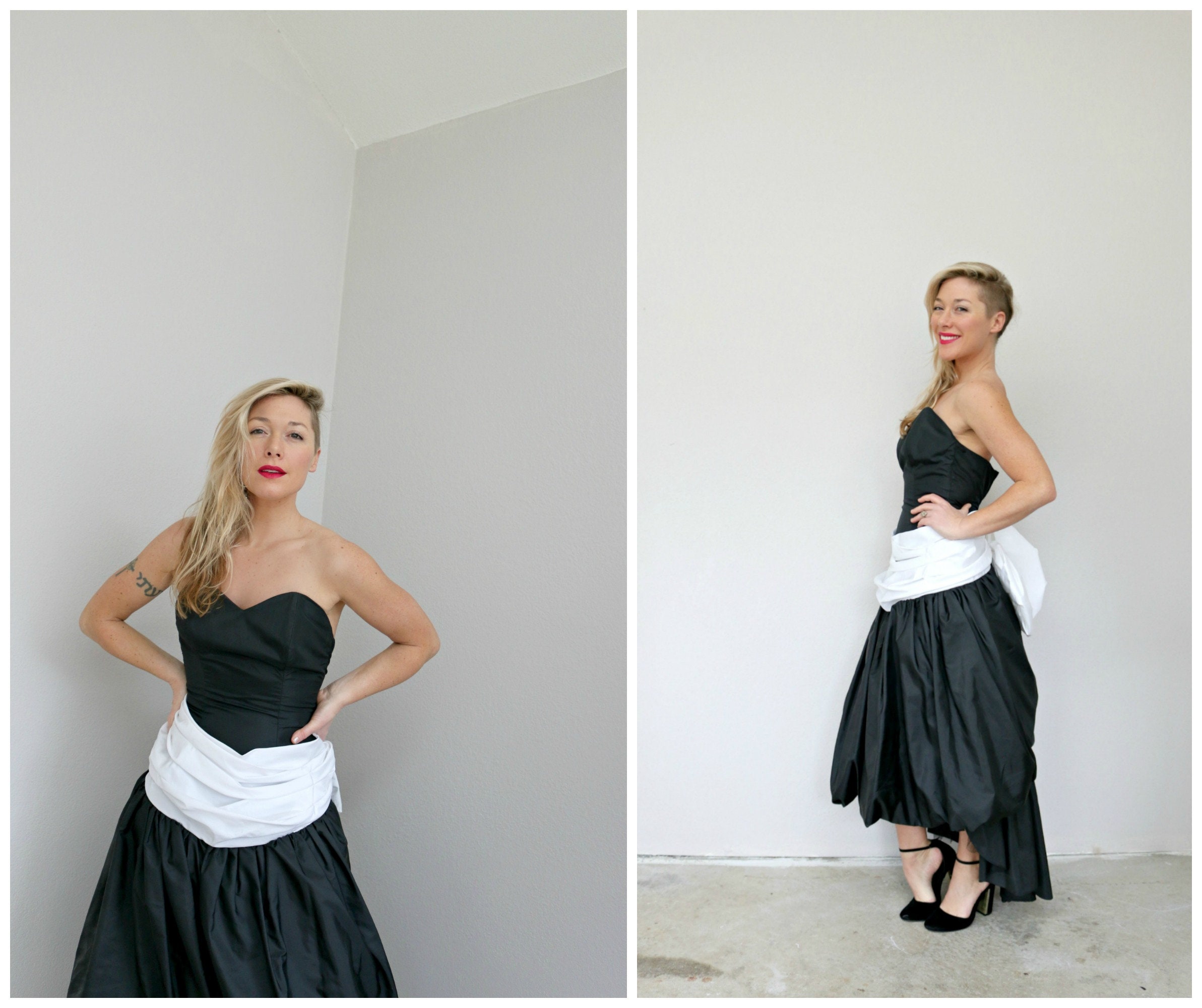 Black White Party Dress