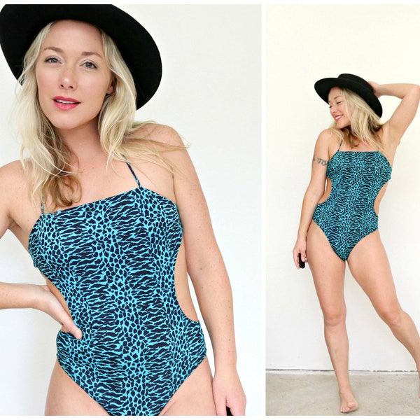 1980s Marina Del Mar Cutout Swimsuit // Size Extra Small to Small