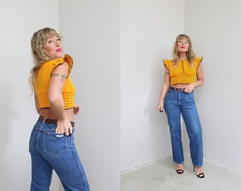 Jeans Calvin Klein Vintage de pierna recta de los años 70 ~ Tallas XS-SM para mujer ~ 30"-31" ~ Denim clásico de corte recto de los años 70 ~ Tiro medio-alto ~ Desgaste medio