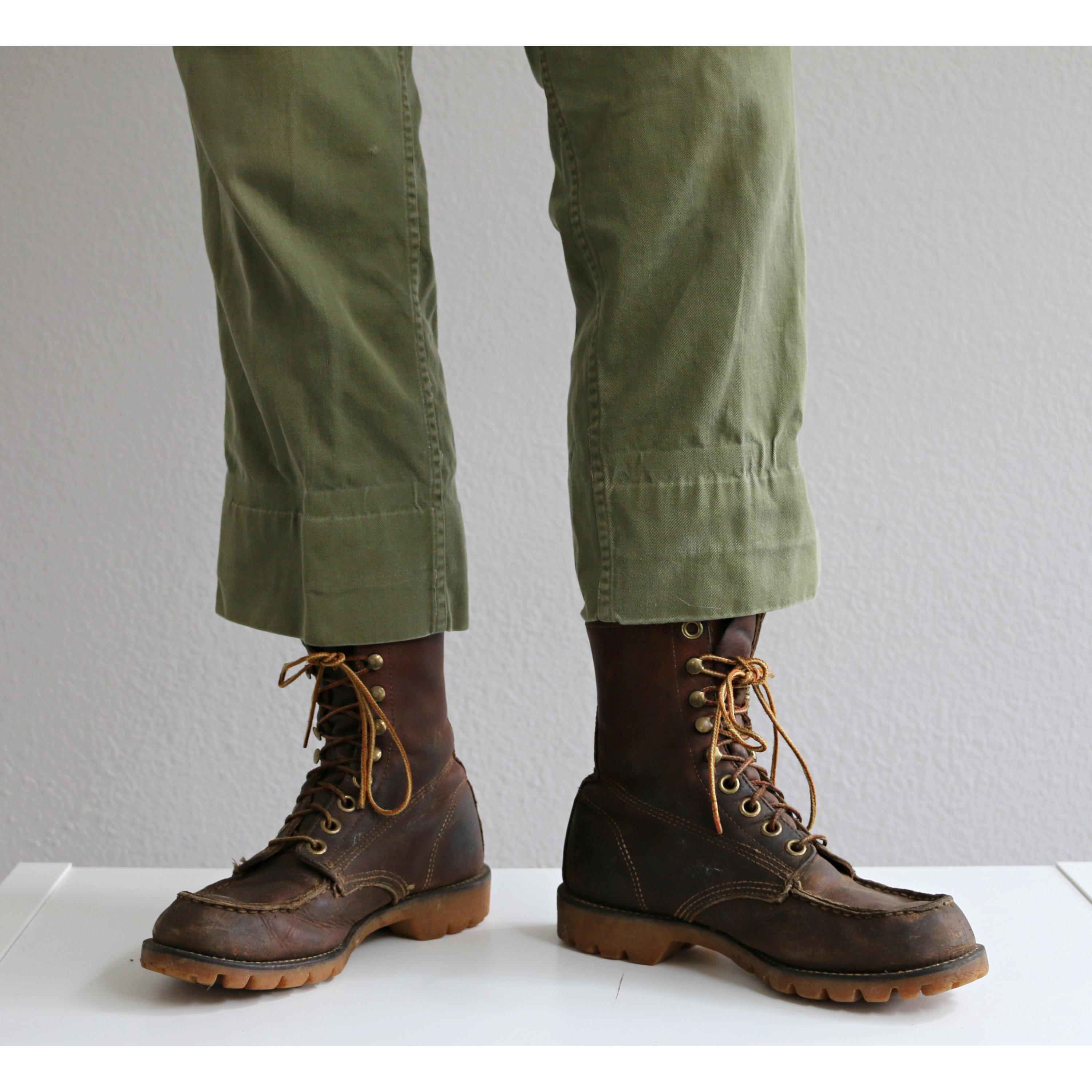 1960's Vintage Lace up Leather Work Boots ~ Men's 6-1/2 (6.5