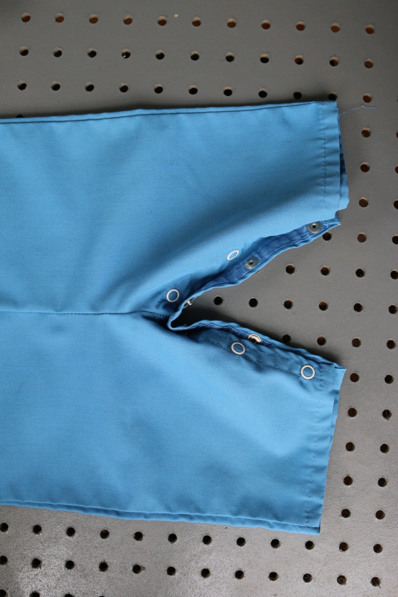 1970s Cornflower Blue Overalls~Size 6 Months