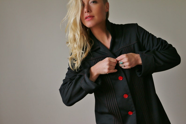 1970s Contrast Stitch Jacket Size Medium