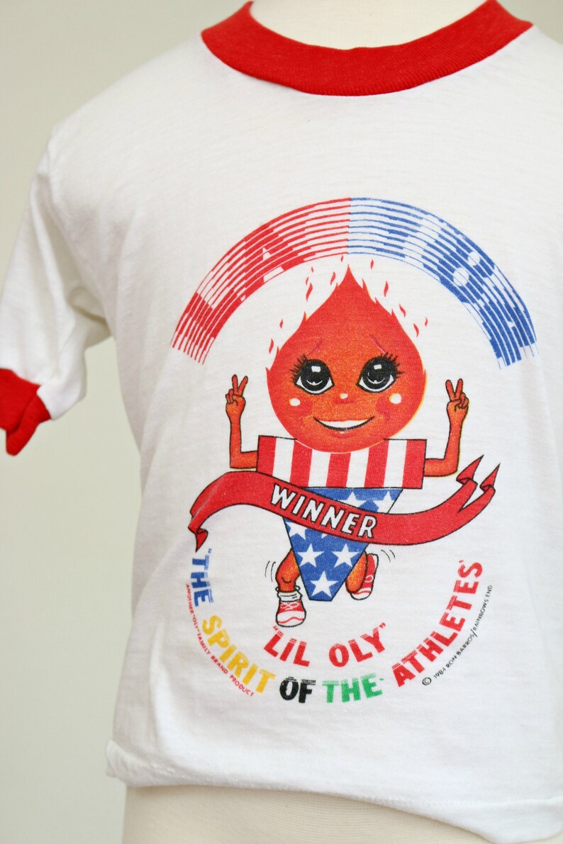 456 1980s Lil/' Oly Race T-Shirt Kid/'s Size Extra Small