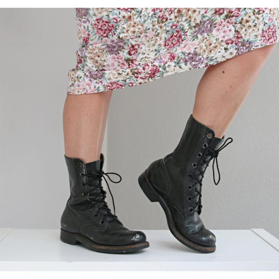 1960's Vintage Military Combat Boots ~ Women's 6 to 6-1/2 (6.5