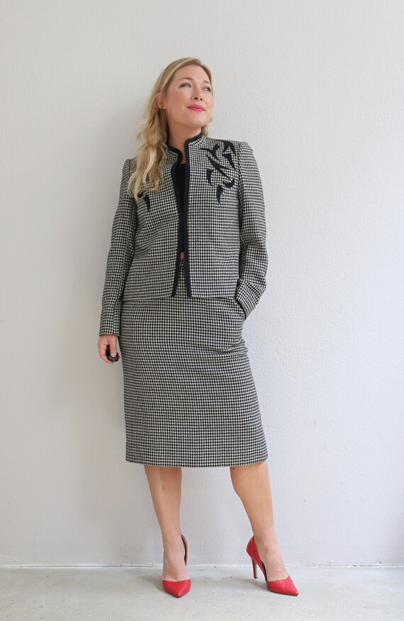 1980's Custom Tailored Stephen Lo Houndstooth Sui… - image 7