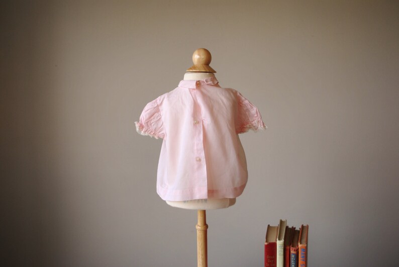 1960s Summer Flutter Blouse // Baby Size 12 months // Lightweight Top // Infant Shirt image 5