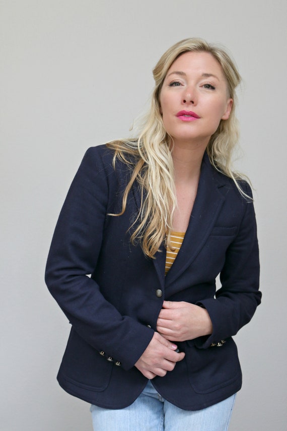 1970's The Villager Navy Wool Blazer // Size Smal… - image 2