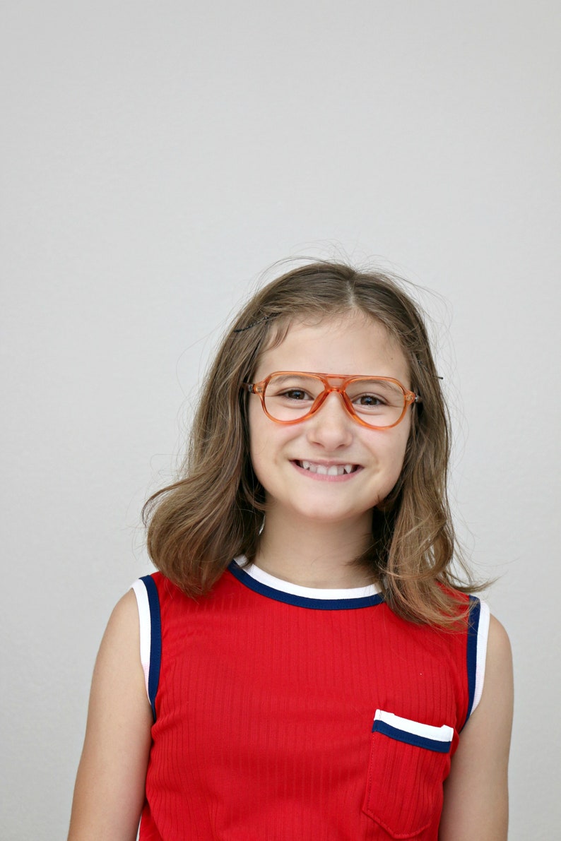 NOS, 1980's Double Bridge Diplomat Frames For Kids // Size 48-16 image 4