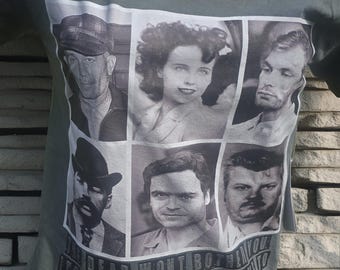 Hand Dyed Green T-Shirt: True Crime Serial Killers