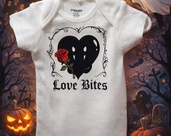Love Bites Baby Onesie – Spooky Cute Vampire Design