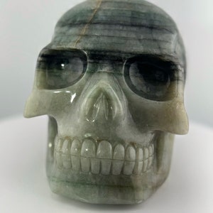 Green Aventurine Master Skull carved by Leandro de Souza