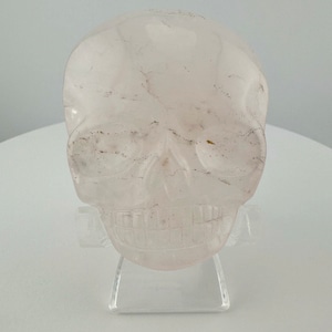 Girasol Rose Quartz Magical Child Palm Skull carved by Leandro de Souza